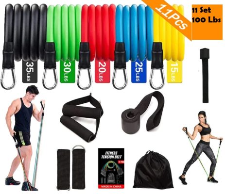 Resistance Bands Set 11 Piece Full Body Set For Home Workout ...